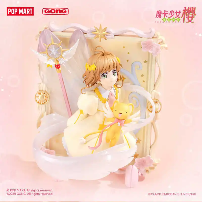 

Genuine Pop Mart GONG Cardcaptor Sakura Clear Card Series Kinomoto Sakura PVC Figure Desktop Ornament Collectible Anime Toy Gift