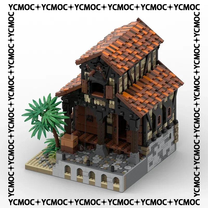 Moc Building Blocks Street View Model The Port Warehouse Technical Bricks DIY Assembly Construction Toys For Childr Holiday Gift