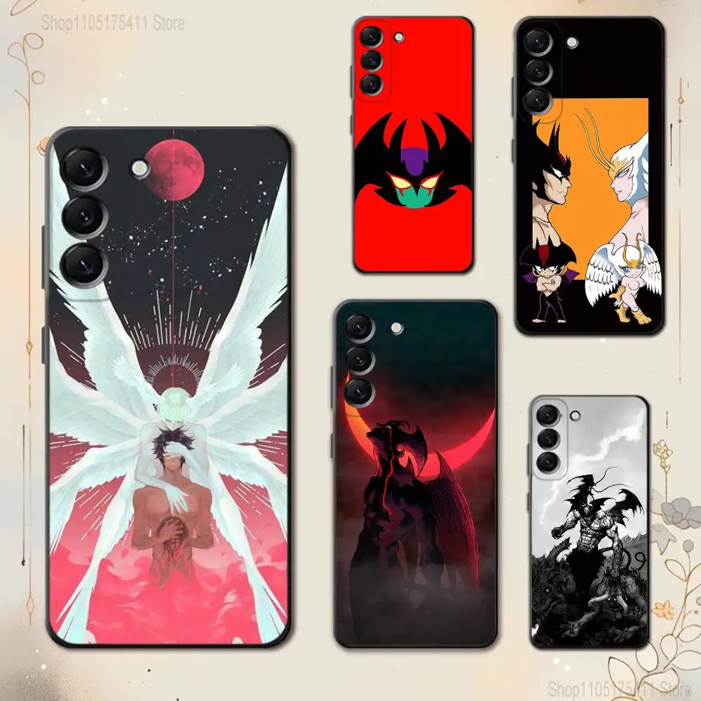 DEVILMAN C-Crybaby Funda de teléfono para Samsung Galaxy A 73,72,51,53,52,71,22,5G,Note,J7,8,9 Funda negra suave