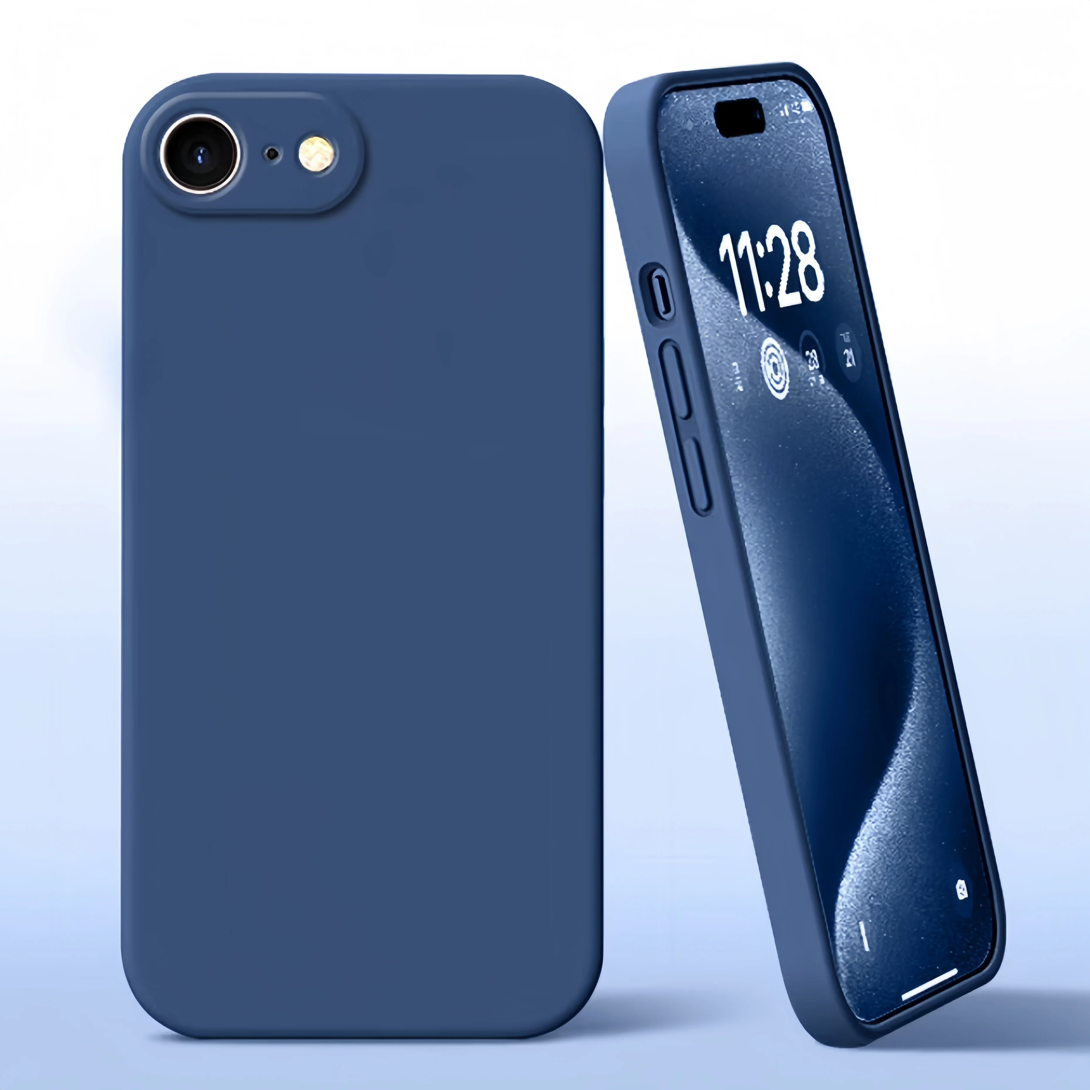 Mode Einfarbig Stoßfest Schützende Flüssigkeit Silikon Telefon Fall Für SE2022/SE2020/8/7/7 +/8 +/XR/X/XS/XS Max – Detail 11