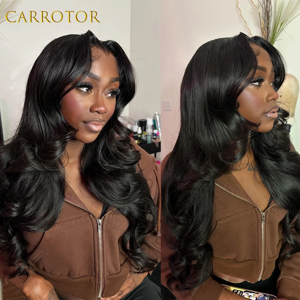Lagos Hairline Wig 250 Density Loose Deep Wave Human Hair Glueless Wigs 13×6 Invisible Lace Frontal Wig Preplucked For Woman