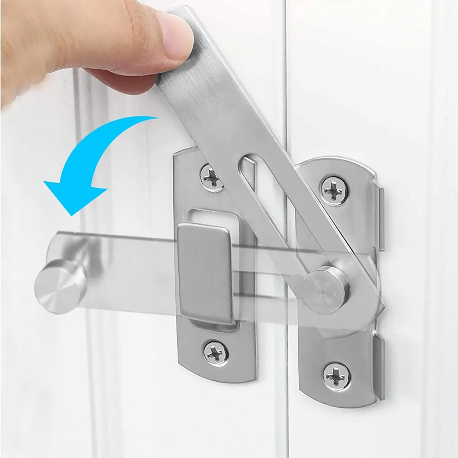 

Замки для шкафов из нержавеющей стали для защиты детей, защелкивающиеся замки для раздвижных дверей Прочная дверная защелка для окон, шкафов, примерочных, ворот