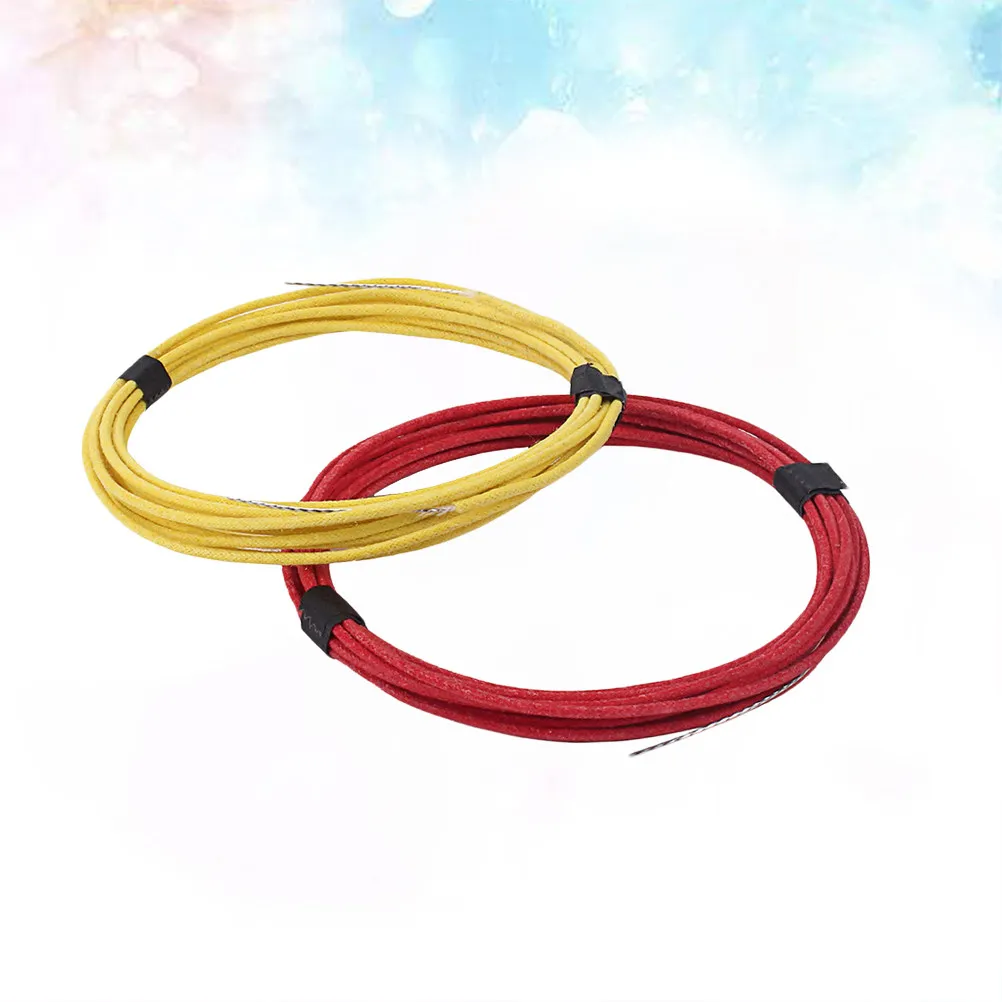 2Pieces Red Vintage Cloth Pushback Wire 22 Awg Stranded Guitar Pickup Wiring Ideal for Pot Soldering Rewiring and DIY Guitar