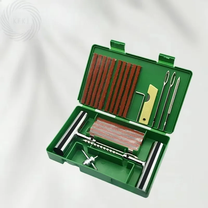 

For 33pcs Tubeless Tire Repair Kit Heavy Duty Emergency Tools Car Van Motorcycle Bike