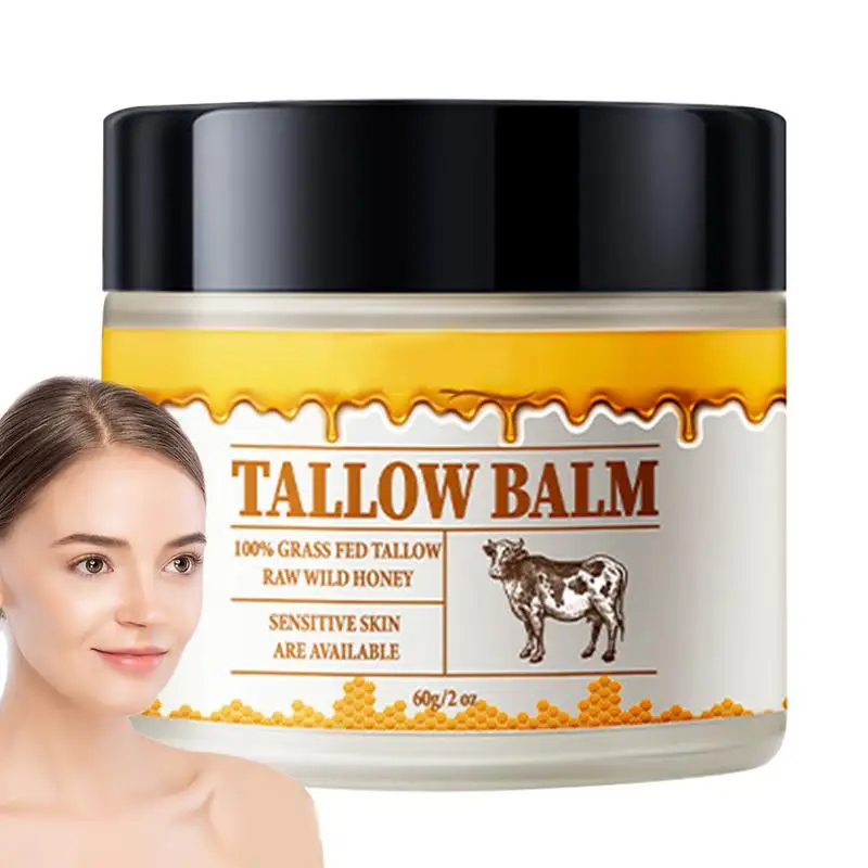 

Tallow Face Body Cream Facial Moisturizer Natural Lotion Tallow Balm Grass Fed Beef Tallow Moisturizer for Face Nourishing Body