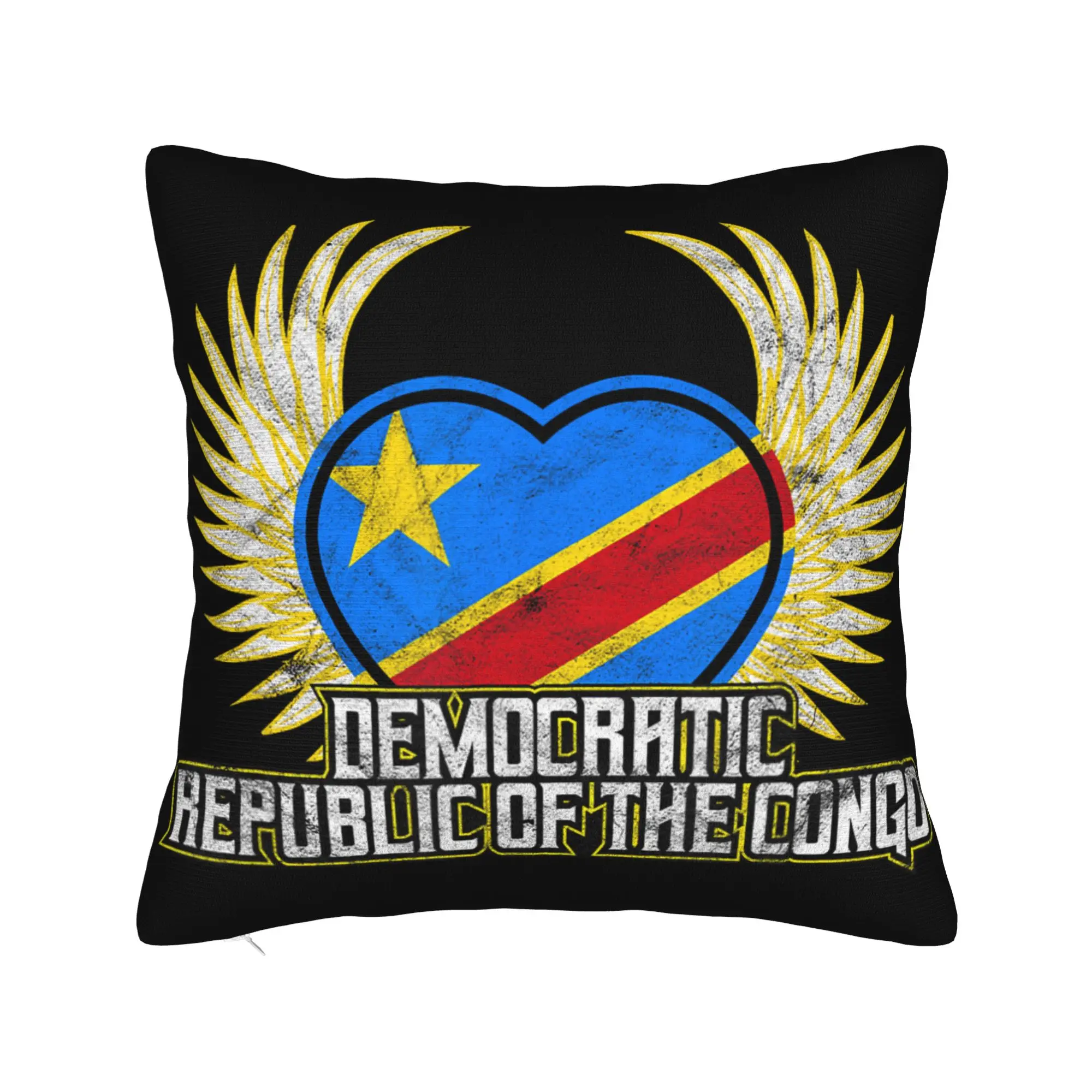 Republic Of Congo Congolese Flag Pillow Cover Merchandise Soft Cushion Cover Decoration  Throw Pillow Case Cover Sofa Multi Size