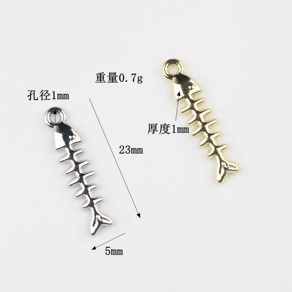 10Pcs/lot Simple Fishbone Pendant DIY Jewelry Components for Necklace Bracelet Making