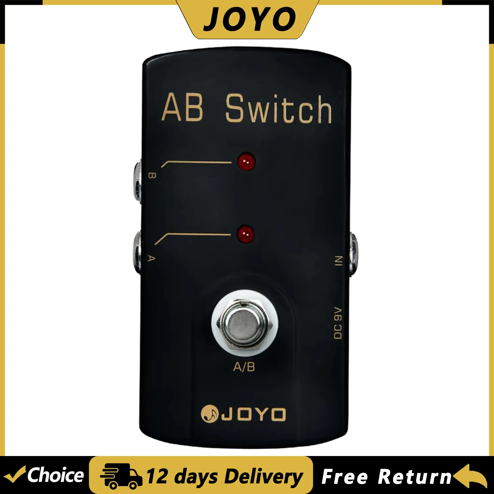 JOYO JF-30 Guitar AB SWITCH Effect Pedal AB Switch Between Two Output Effect Loop Chains Diagnos Tone Loss Guitar Accessories