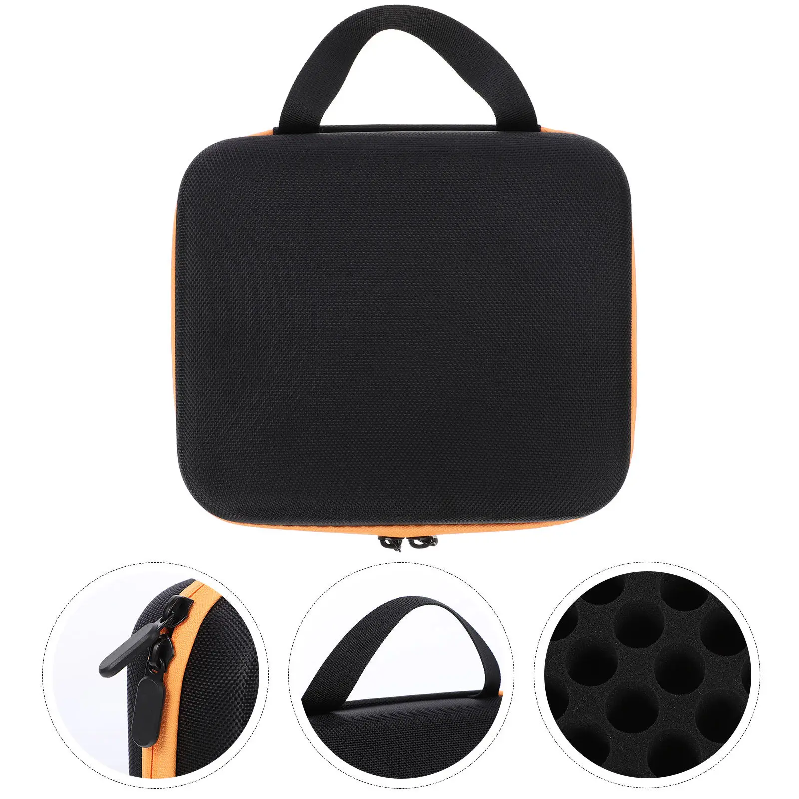 

Портативный дорожный органайзер на 30 слотов для хранения эфирных масел, ударопрочный, с защитой от падений, на молнии, для флаконов 5 мл, 10 мл, 15 мл