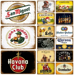 Vintage Posters Cocktail Tin Sign Plaque Metal Sign Plate Decoration Wall Art Home Decor For Bar Pub Club Man Cave Iron Painting