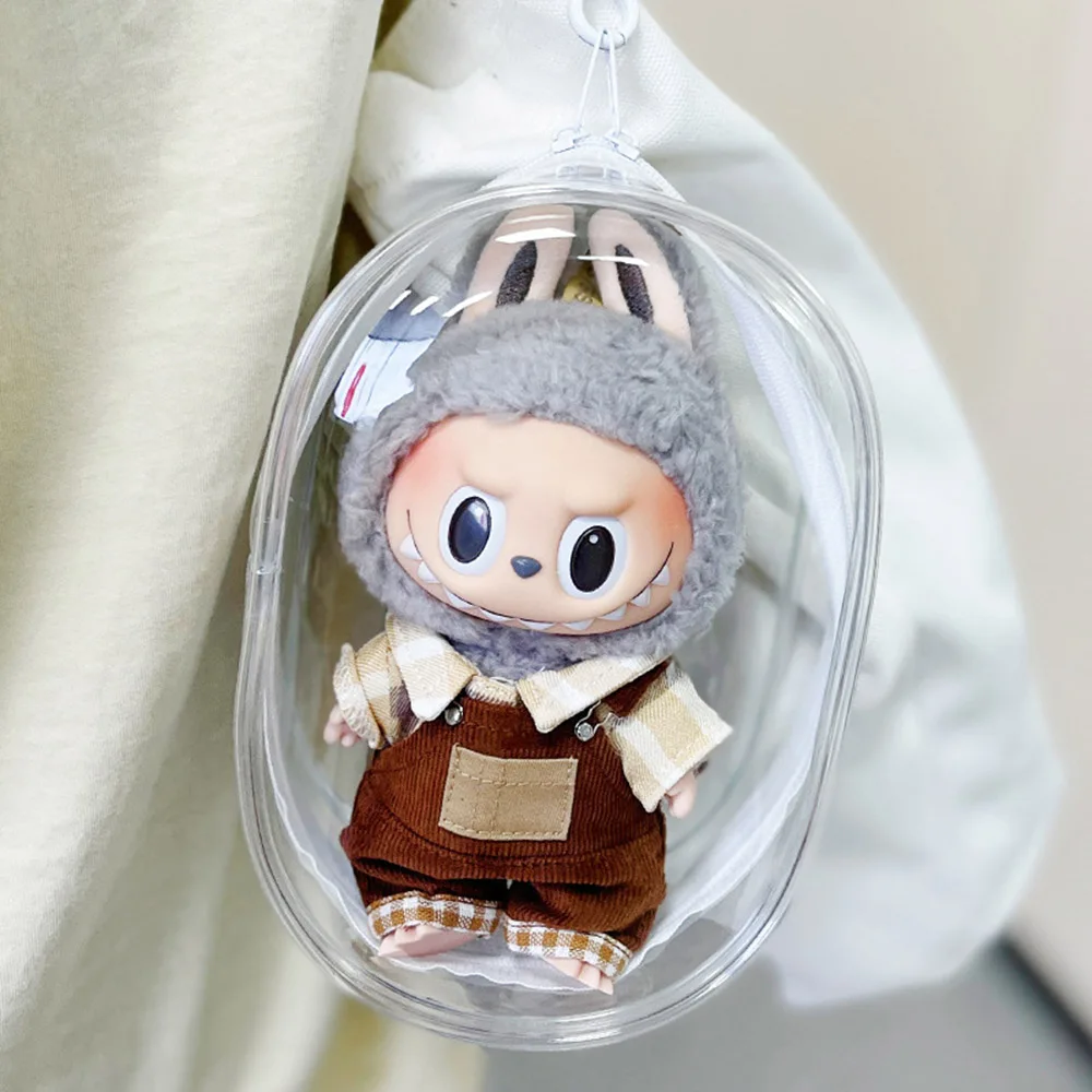 Hot Sale Doll Bag Transparent Plush Dolls Storage Pouch Double Zippers Key Bag Storage Keychain Bag Mystery Box Organizer Box