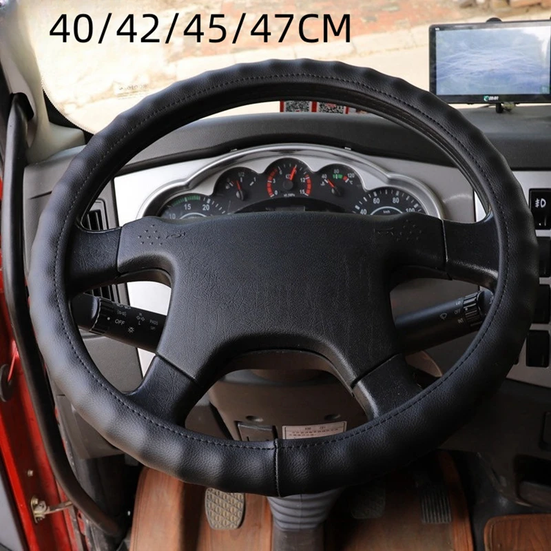 For Truck Steering Wheel Cover Artificial Leather Braid Cover Diameter 40/42/45/47CM Car Interior Accessories