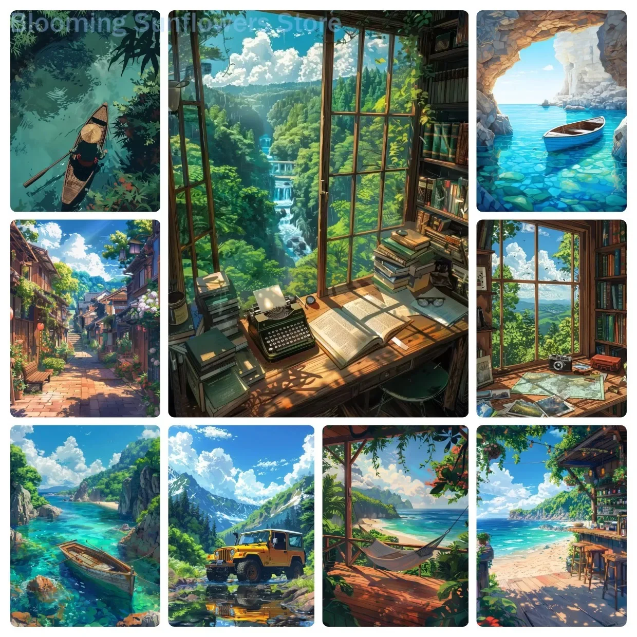 500 PCS Jigsaw Puzzle, Sea Summer Landscape Puzzles, Perfect for DIY Creative Fun with Family,Gift ,teasing Toy