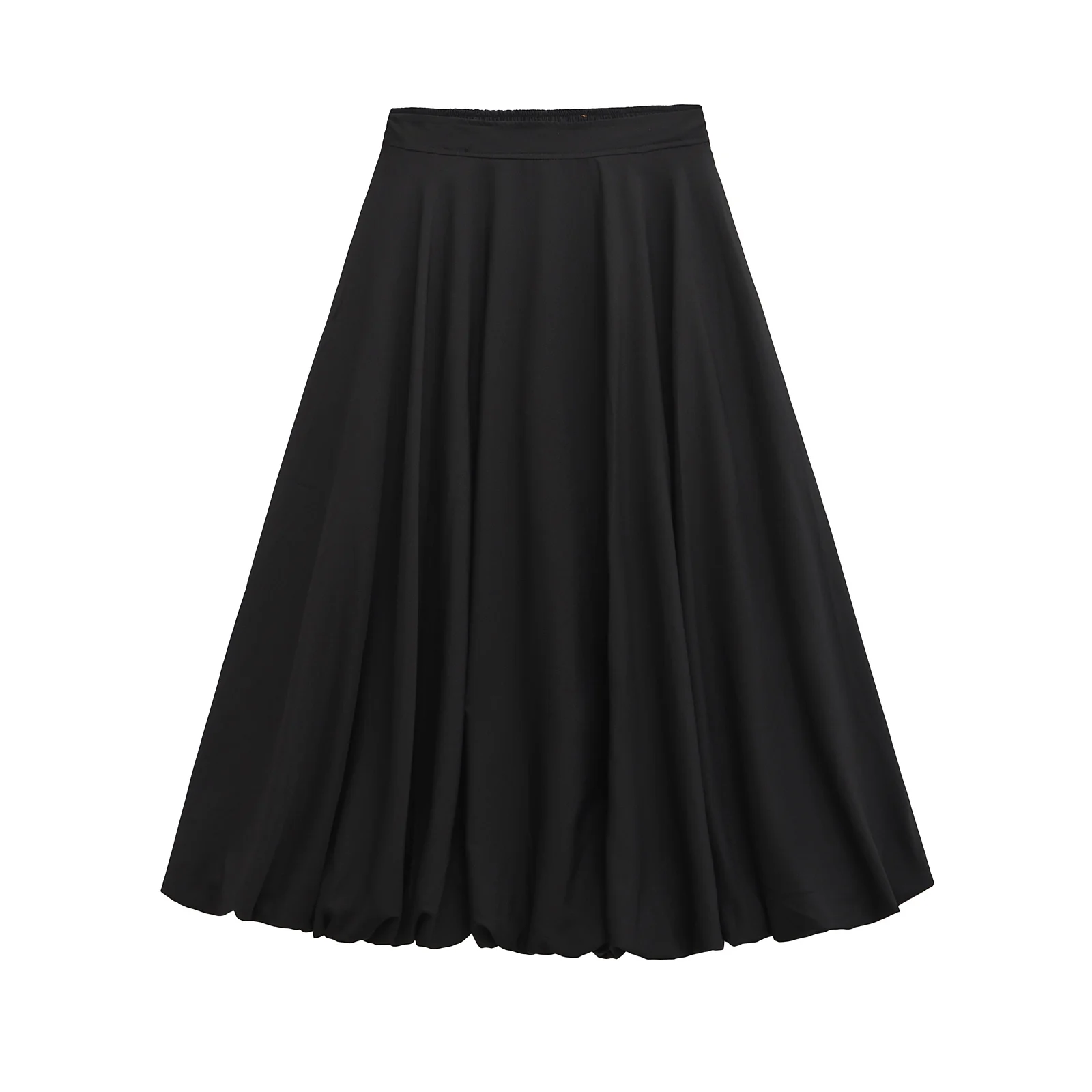 

TRAF Vintage A Line Black Flare Swing Skirts Solid Color Rockabilly Women Autumn Skirts For Women Streetwear ﻿