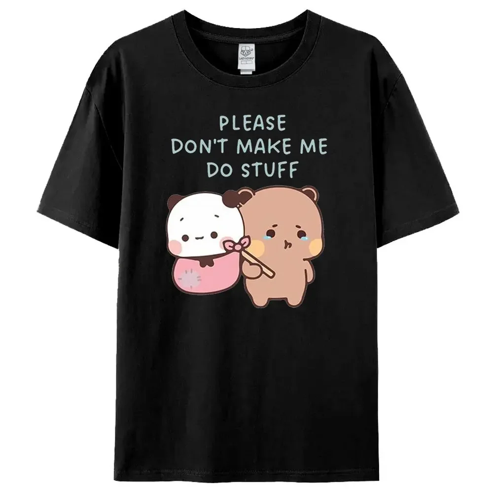 Bluza Bubu Dudu Śmieszna Koszulka z Grafiką Leniwego Niedźwiedzia Panda Koszulki dla Par Casualowe Koszulki Męskie Damskie Codzienna Moda Urocze Topy