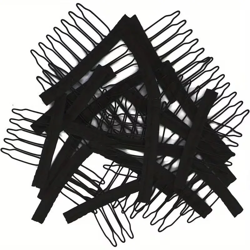 

20Pcs 4-7 Teeth Stainless Steel Wig Combs, Arc ends for strong hold, fit wigs & extensions, for DIY and professional use