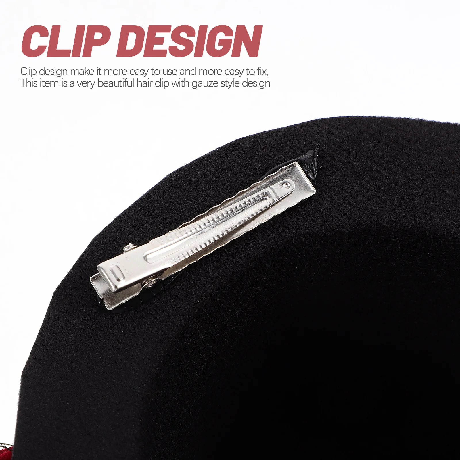 

Red Hat Vintage Hair Clip For Women Flower Hairpins Gauze Girl Hair Clip Lady Bobby Pin Party Festival Decoration