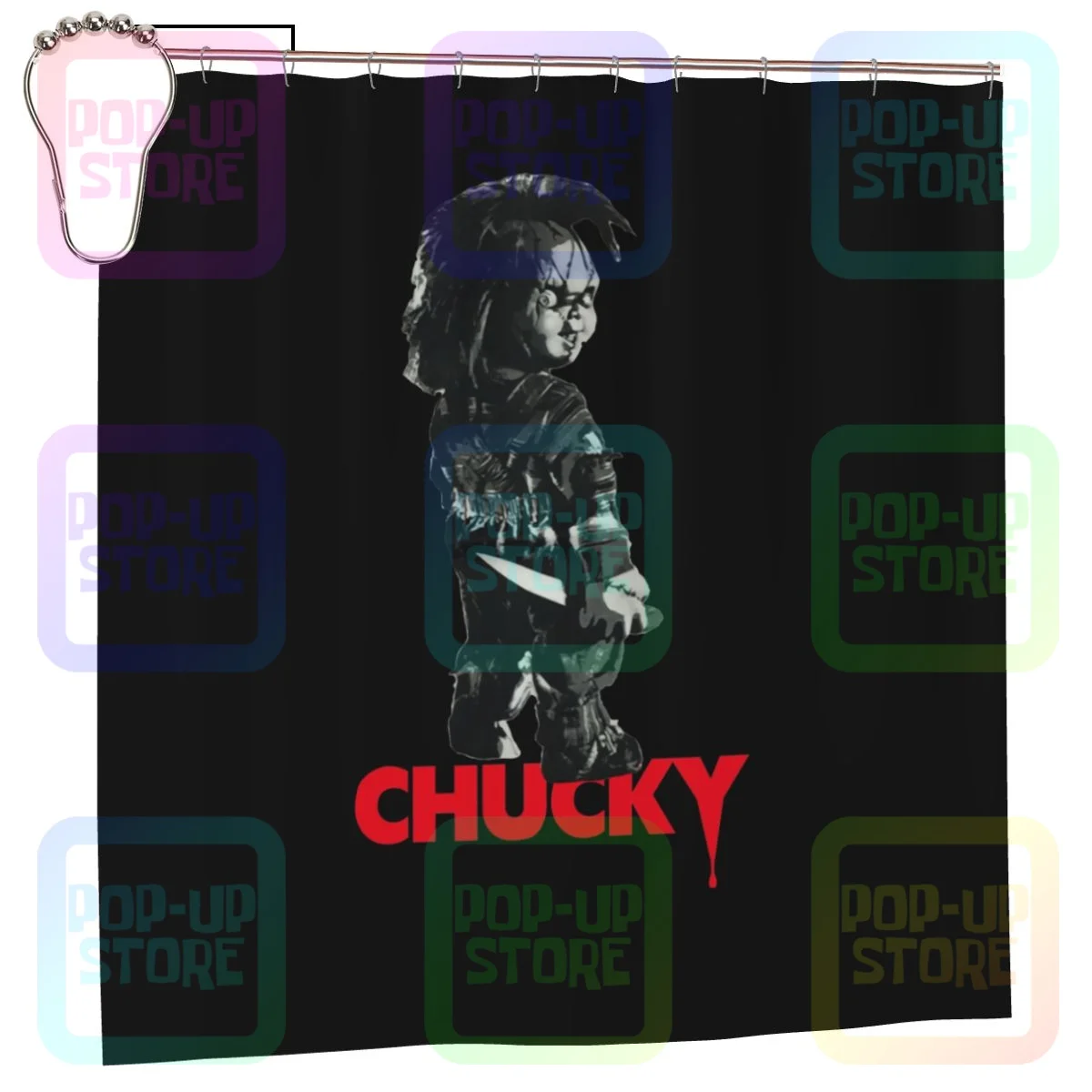 Chucky Childs Play Doll Shower Curtain Bathroom Curtain Shower With Hook Mildew Proof