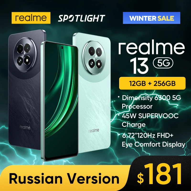 [World Premiere] realme 13 5G Smartphone Dimensity 6300 Chipset 50MP OIS Camera 120Hz Display 45W Charge 5000mAh Battery GT Mode