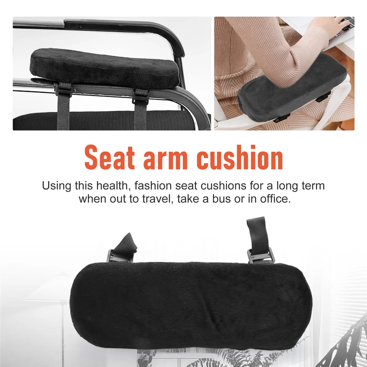 2Pcs Chair Armrest Pad Memory Foam Comfy Office Chair Arm Rest Cover for