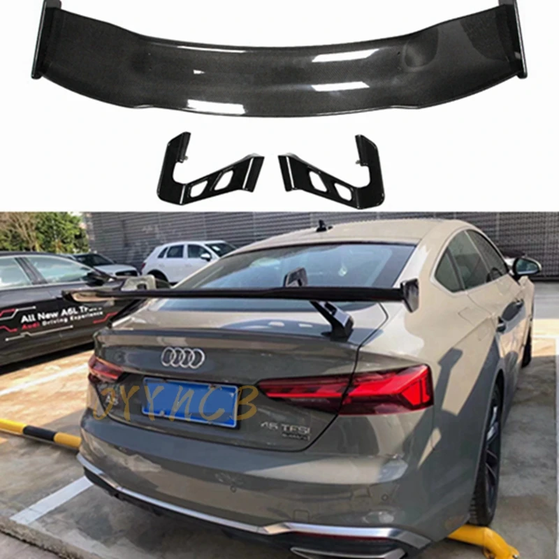 For Audi A3 S3 A4 A5 A6 A7 TT R8 Sedan Carbon fiber Rear Spoiler Trunk wing 2013-2022 FRP Forged carbon