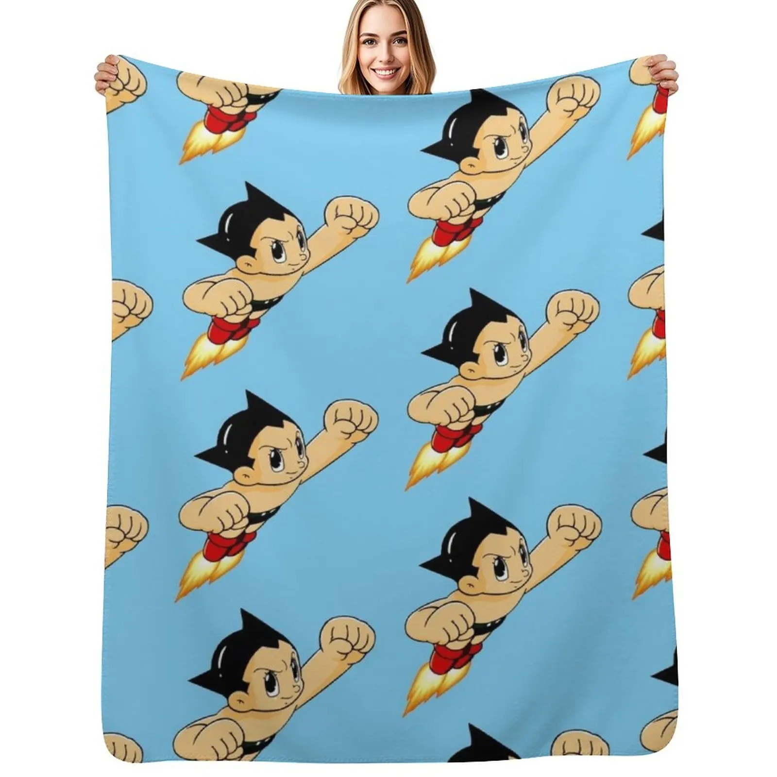 Astro Boy Mighty Atom Throw Blanket Sofa Quilt Beach For Baby Winter beds funny gift decorative Blankets