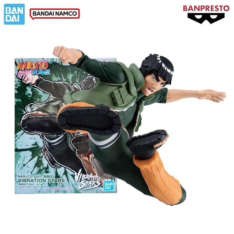 

Bandai натуральная Naruto Banpresto VIBRATION STARS Might Guy ПВХ аниме фигурки Наруто Shippuden фигурка игрушки в упаковке подарки для детей