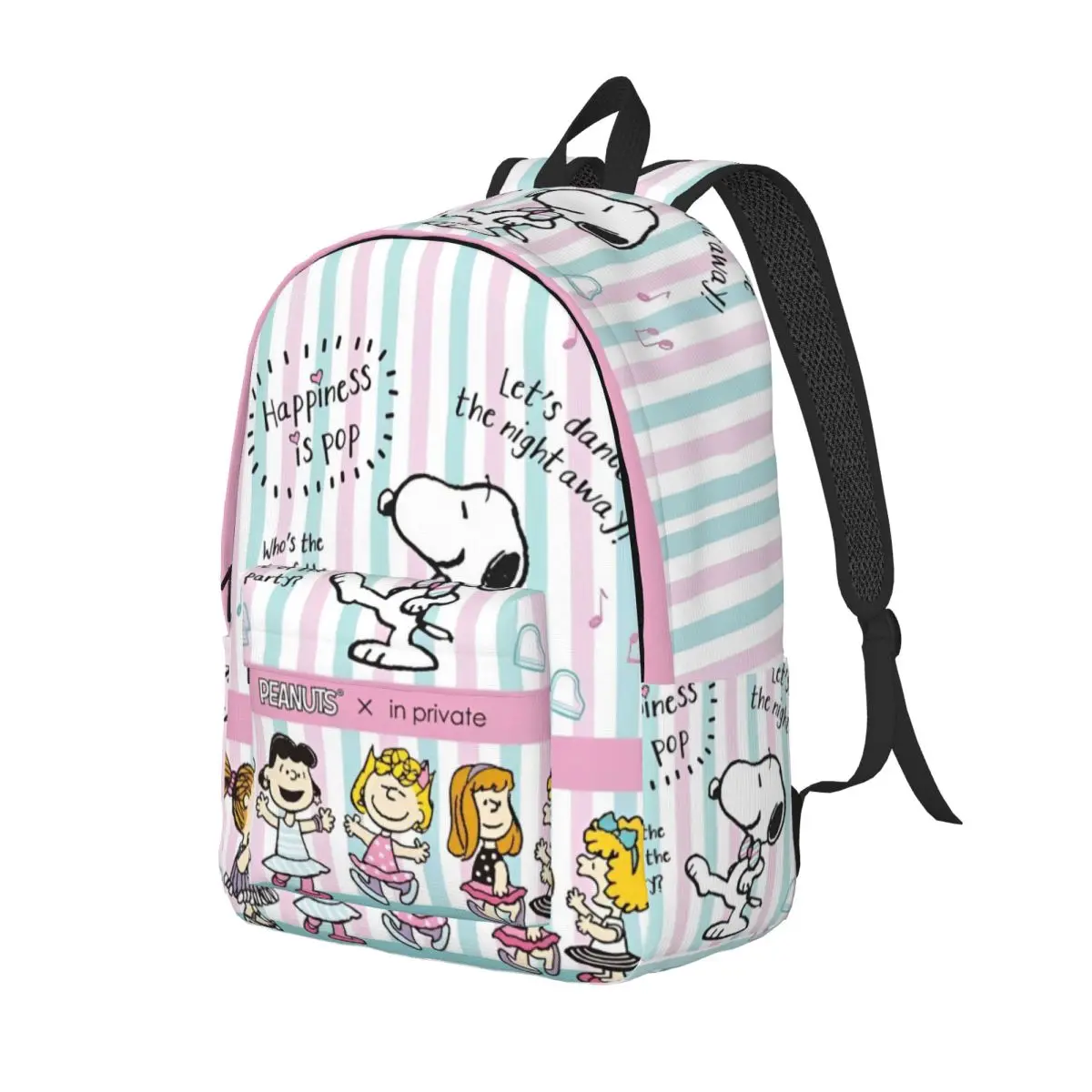 Cute Cartoon Snoopy Fashion Backpack Sports Student Work Daypack for Men Women Laptop Canvas Bags