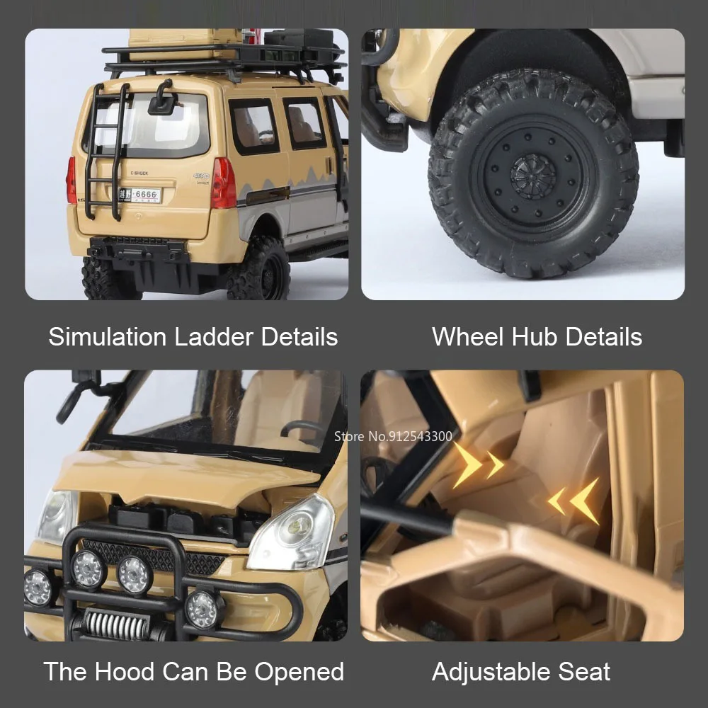 1:24 Schaal WuLing HongGuang Van MINI EV Auto Model Speelgoed Deicast Legering Trek Terreinwagens Modellen Jongens Thuis ornamenten