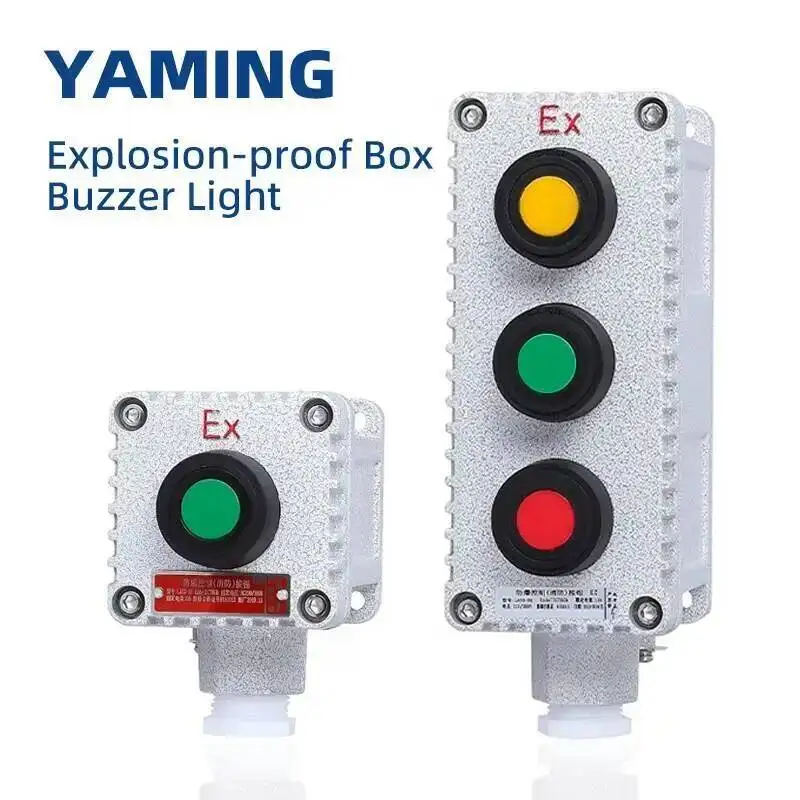 

Взрывозащищенная кнопочная коробка LA53-2/3 Индивидуальная рабочая коробка из алюминиевого сплава Старт-стоп Аварийная остановка