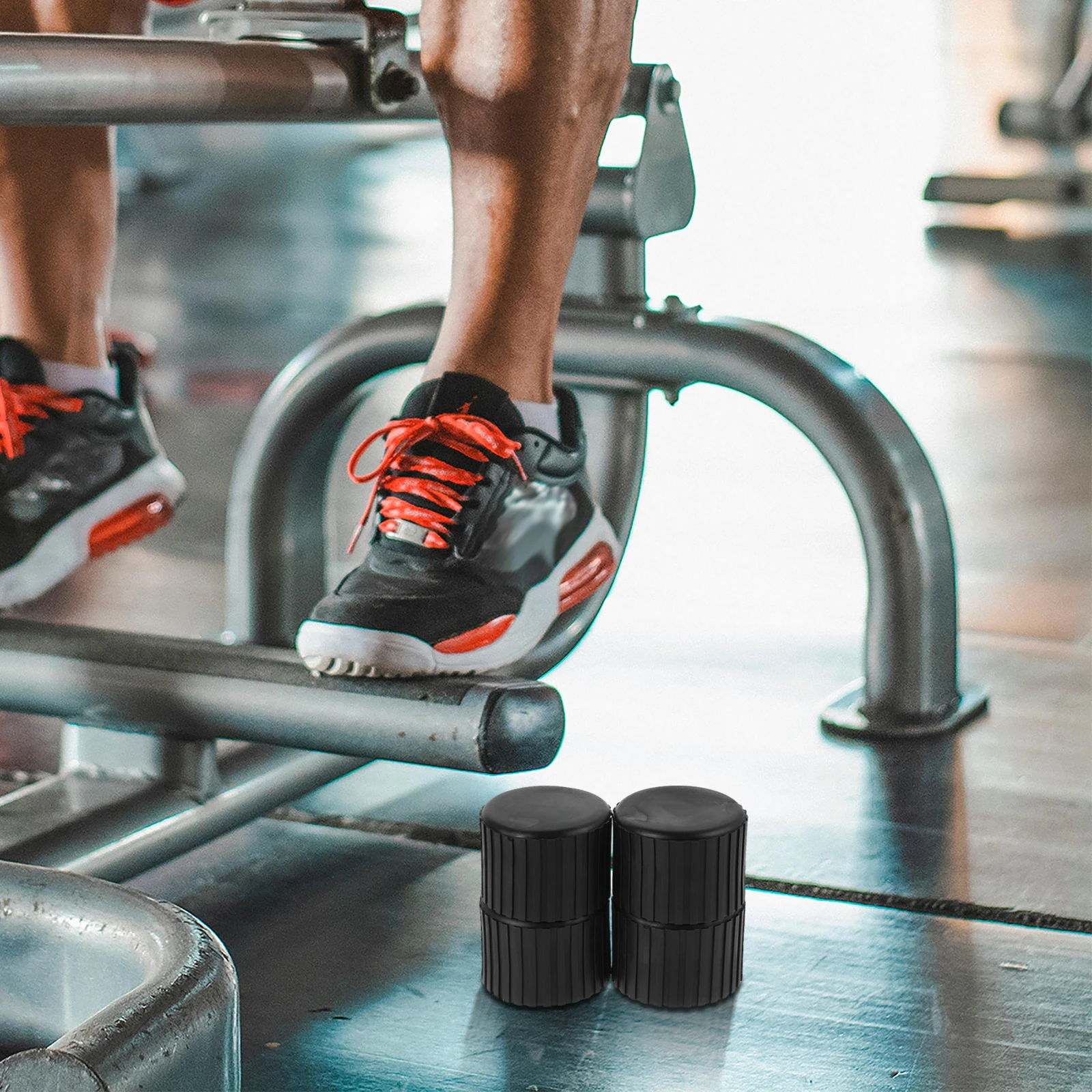 4 pcs Rubber Fitness Equipment Feet Pads Floor For Gym Machines Anti-Slip Durable Hardwood Tile Carpet Furniture Leg Protectors