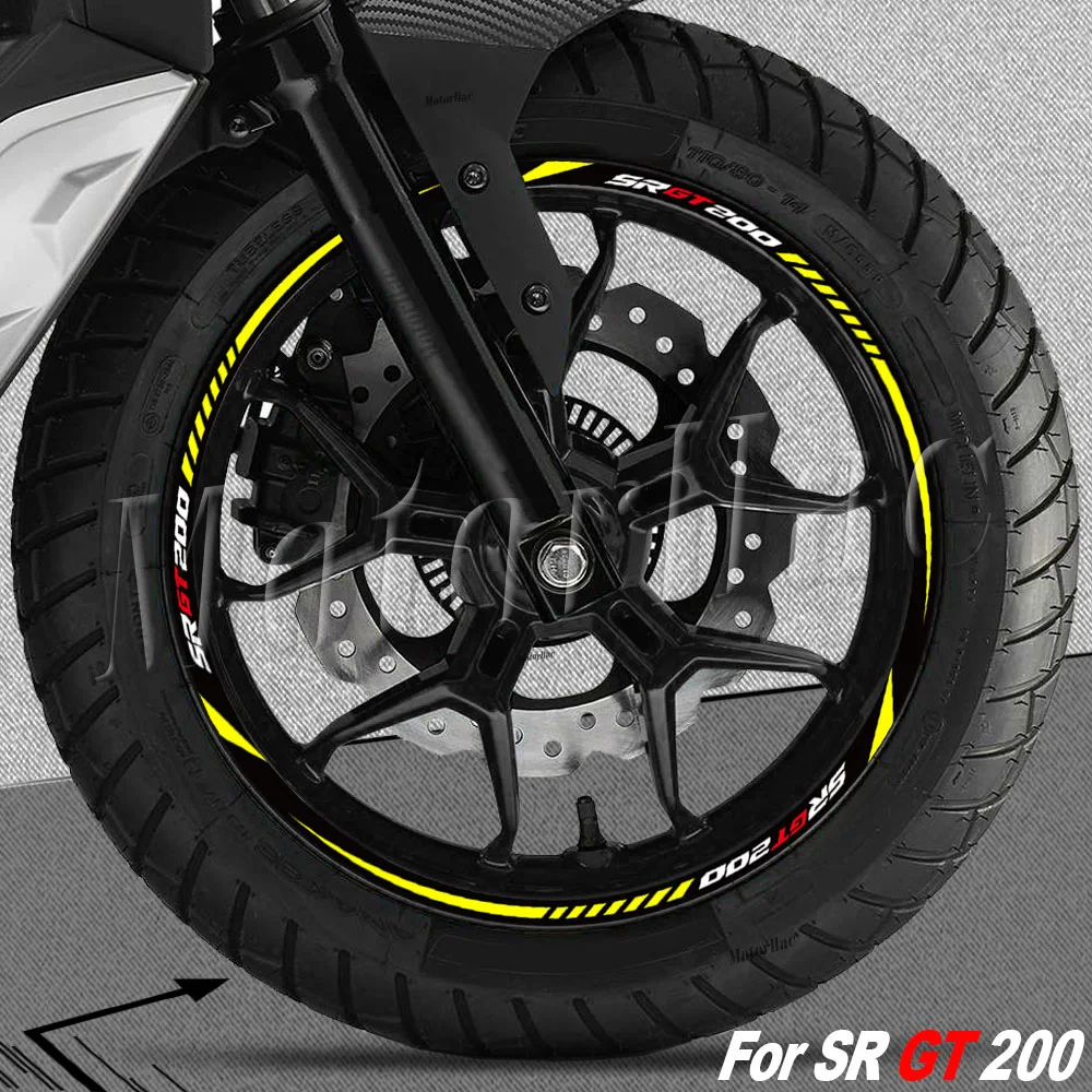 Motorfiets Wiel Sticker Velg Streep Decal Accessoires Voor Aprilia SR GT200 SR GT200