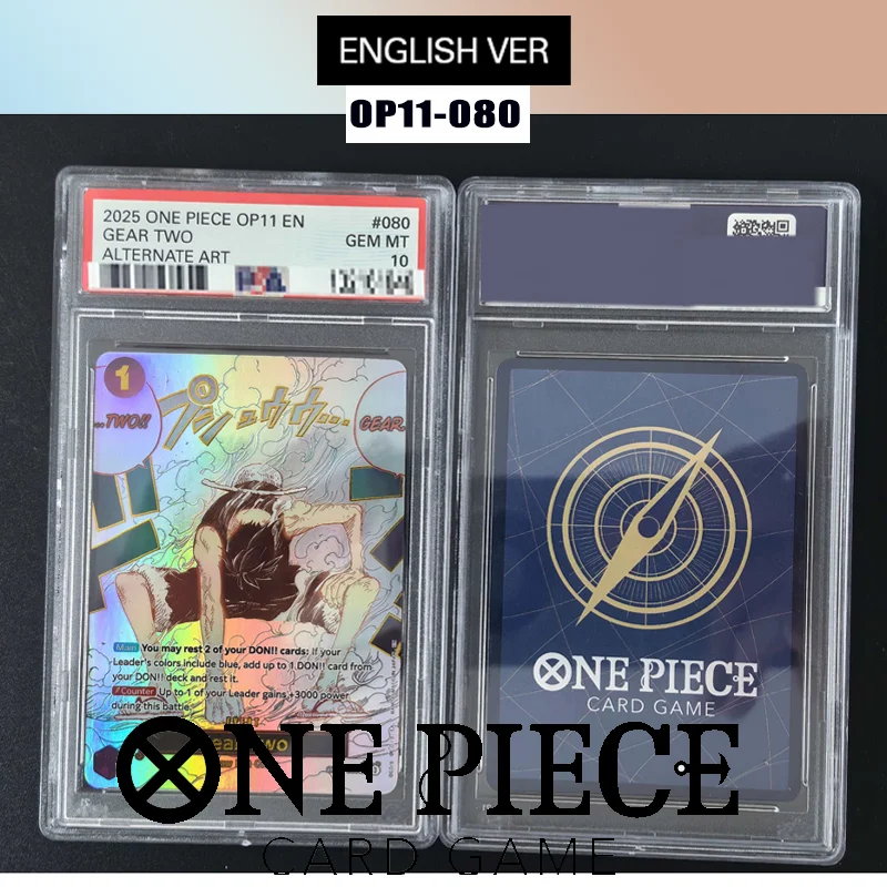 

Diy English Rating Card 2025 One Piece Op11-A Fist of Divine Speed #080 Gear Two Alternate Art Collection anime card