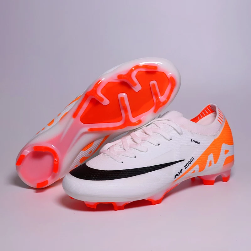 

X-198C Professional Mens Football Boots for Kids FG/TF Training Studded Fast Soccer Cleats Non Slip Football Shoes for Man 35-45