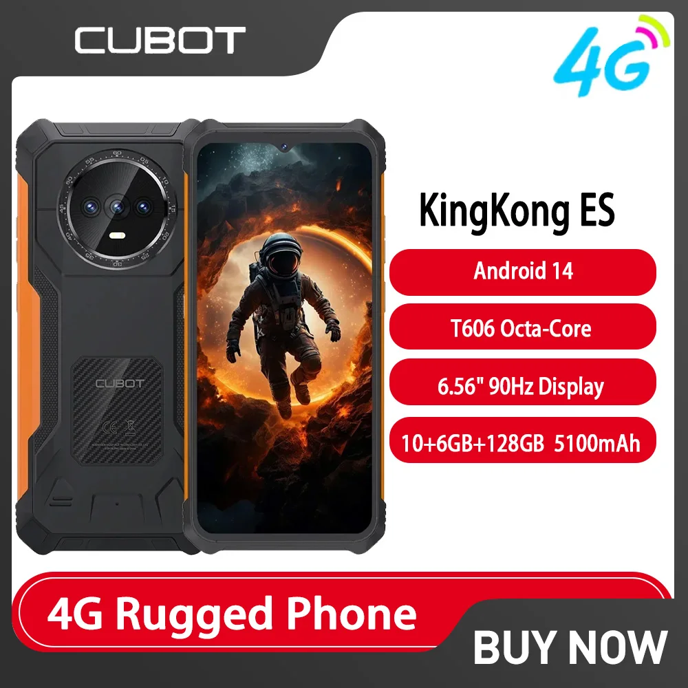Новые прочные смартфоны Cubot KingKong ES, 6,56-дюймовый дисплей 90 Гц, 16 ГБ + 128 ГБ, смартфон Android 14, 48 МП, камера, мобильный телефон 5100 мАч Новые прочные смартфоны Cubot KingKong ES, 6,56-дюймовый дисплей 90 Гц, 16 ГБ + 128 ГБ, смартфон Android 14, 48 МП, камера, мобильный телефон 5100 мАч