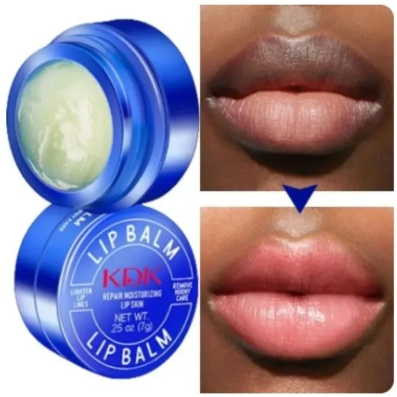 

Little Blue Repair Balm Whitening Melanin Deep Moisturizing Hydrating Exfoliating Clear Colorless Protection Improves Black Lips