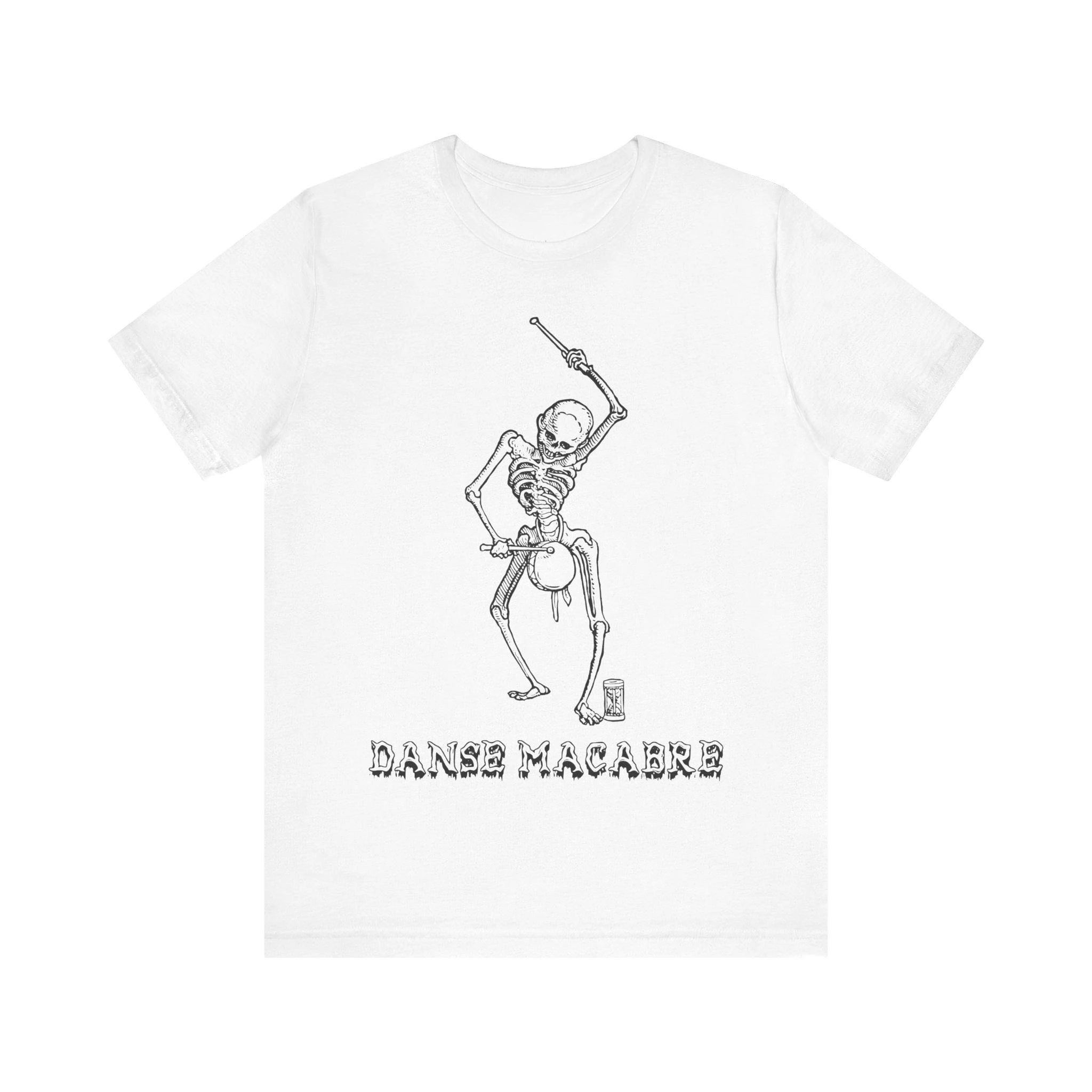 دانس مكابري خمر القوطية الفن قميص الرقص الموت تي شيرت زاحف القوطي تي شيرت تذكار موري مخيف القرون الوسطى للجنسين الرجال المحملة