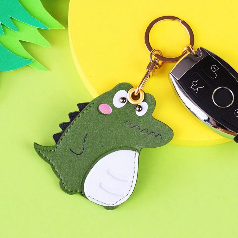 Crocodile Keychain Dinosaur Pendant Animal Access Card Holder Leather Card Cover Entrance Guard Card Access Control Card Bag