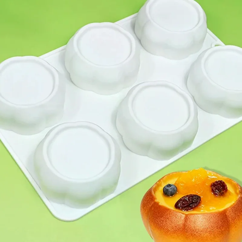 6-Cavity Flower-Shaped Silicone Cake Molds French Mousse Cak