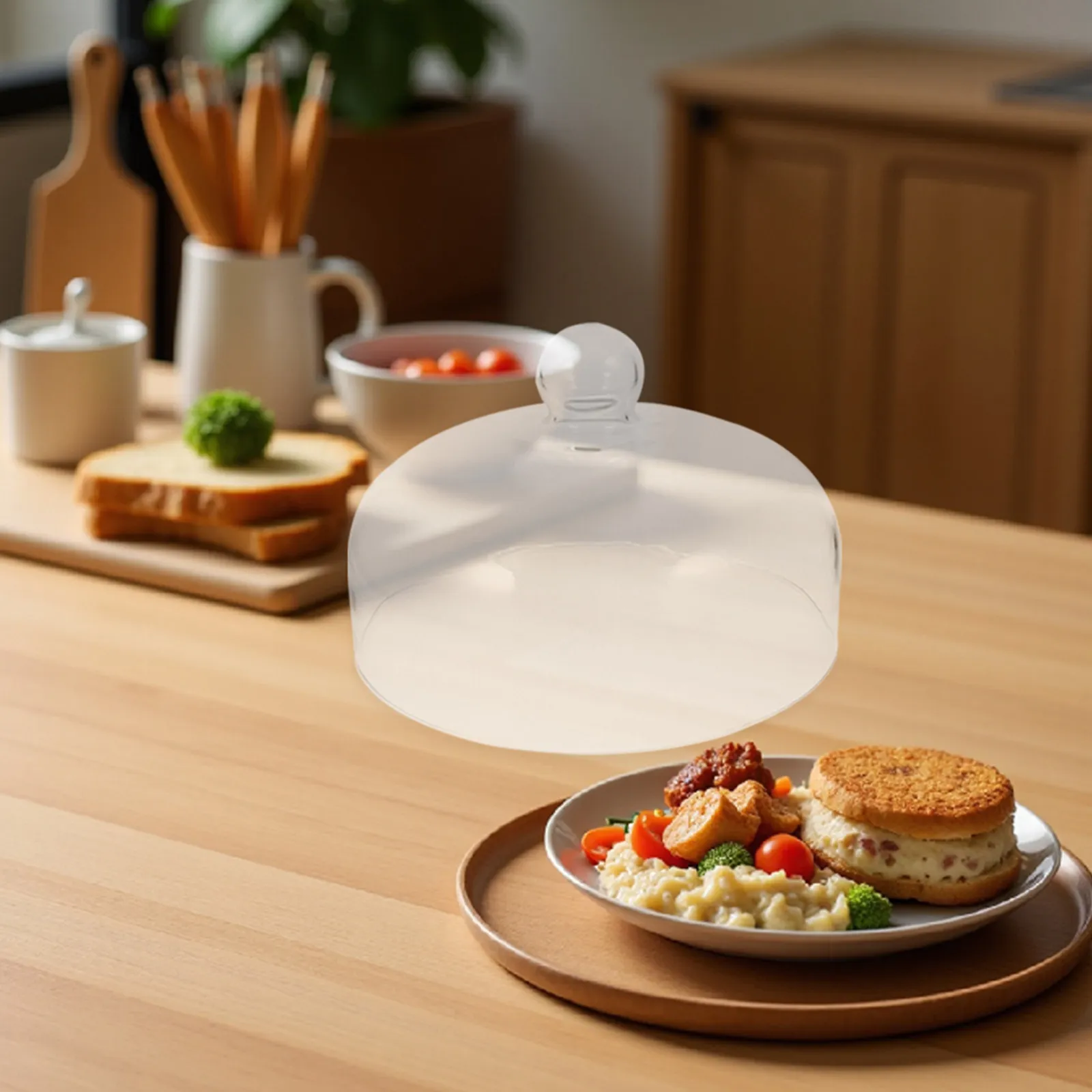 10 Inch Glass Microwave Splatter Cover Transparent Dome Lid Food Grade High Temp Resistant Dishwasher Safe Universal Fit Kitchen