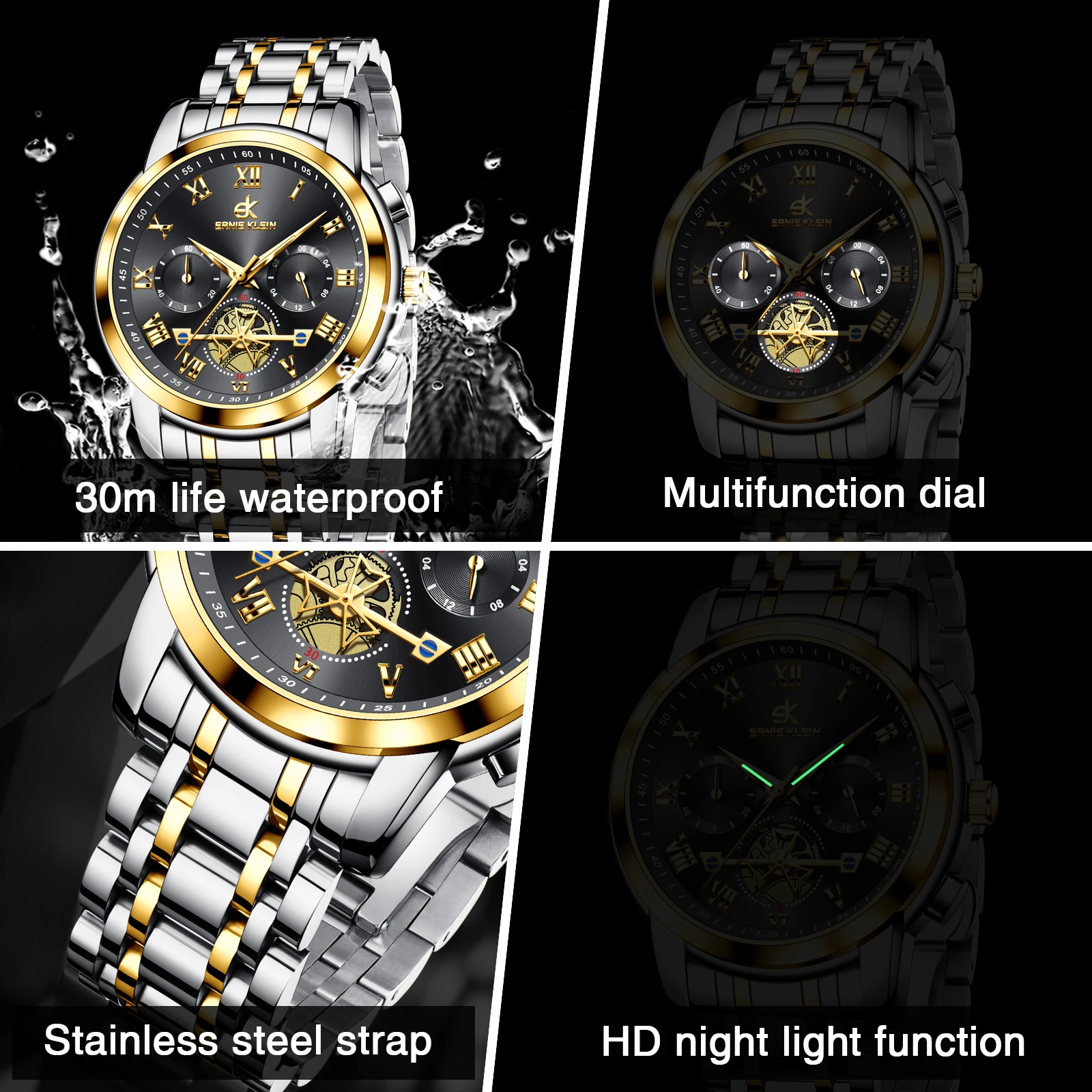 Men\'s luxury big brand watch 2023 Top Classic Roman Scale Dial Wrist Watches for Man Original Quartz Waterproof Luminous Male