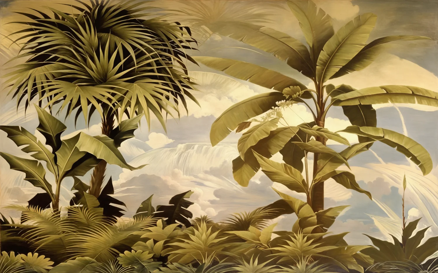 

Customized Wallpaper photo Southeast Asian Tropical Rainforest Jungle Animals Mural Home Decoration Banana Leaves 3d wallpaper