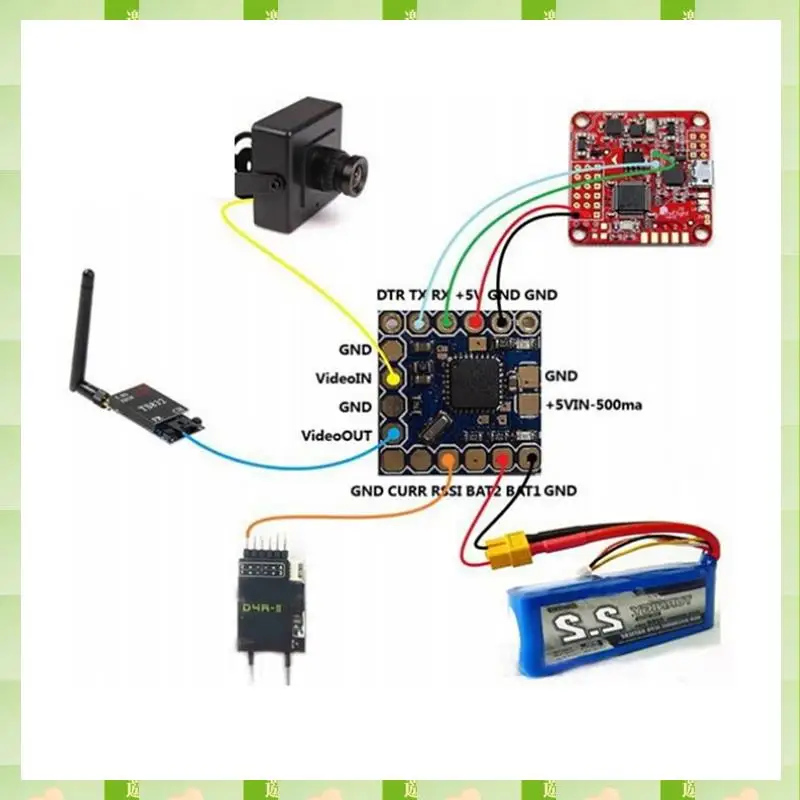 Мини-экран FPV Mini Micro-OSD 2025 для SP Racing CC3D Naze32 F3 F4, контроллер полета FPV Mini Micro-OSD Mini OSD для SP Racing CC3
