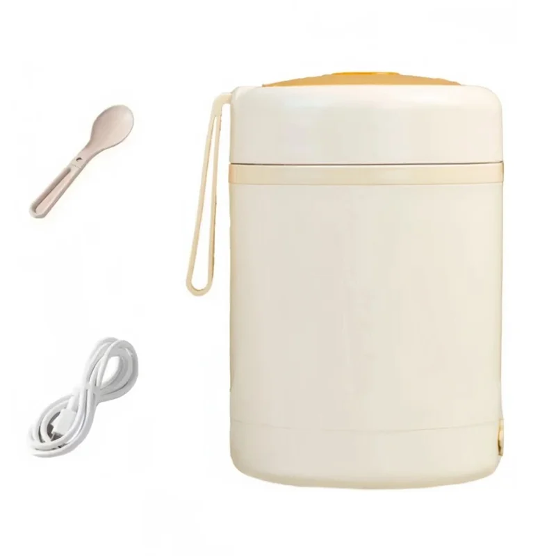 

ABCL USB Electric Heating 600ML Lunch Box Portable Stainless Steel Food Warmer Container Milk Drink Picnic Heater