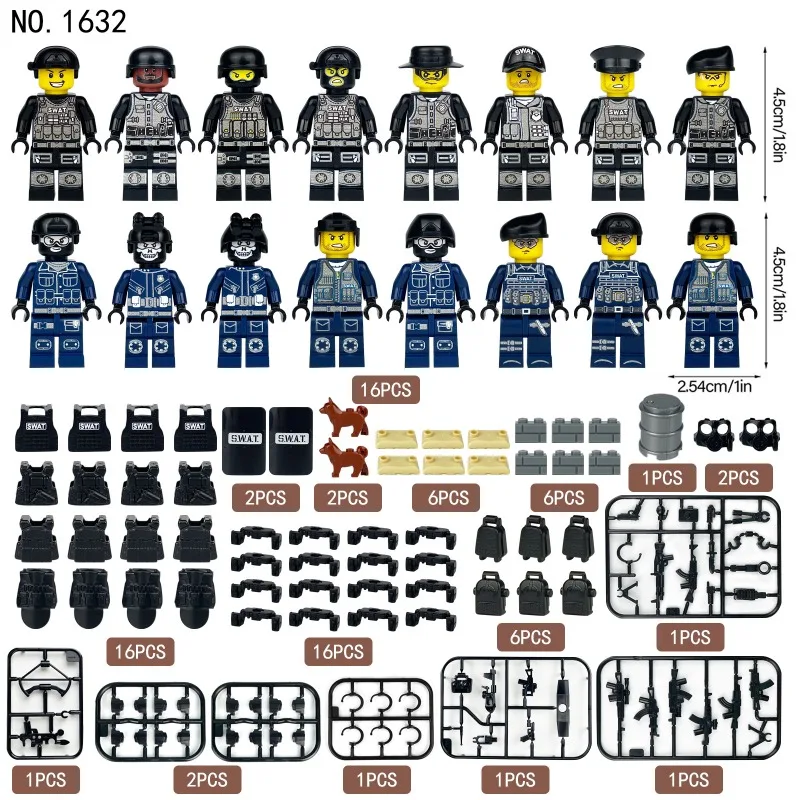 

Трансграничная оптовая продажа: Серия M, полицейские и военные минифигурки, конструкторы, мини-фигурки спецназа SWAT, антитеррористические фигурки, фигурки командосов Cheetah, игрушки из мелких деталей.