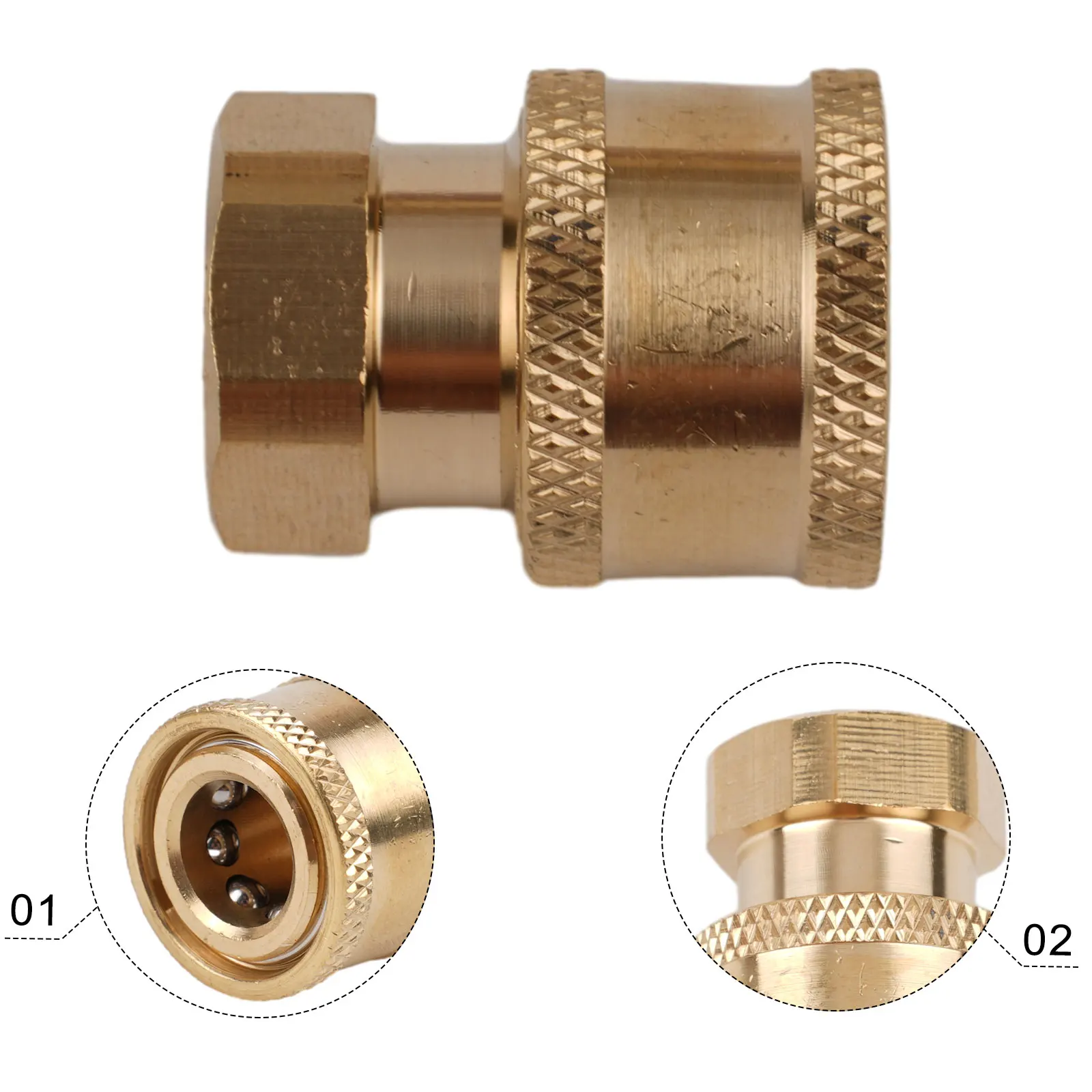 

Accessories Hose Adapter 1/4\\\" For Pressure Washer Part Practical Useful 1/4\" BSP1/4(G1/4) Female Connector