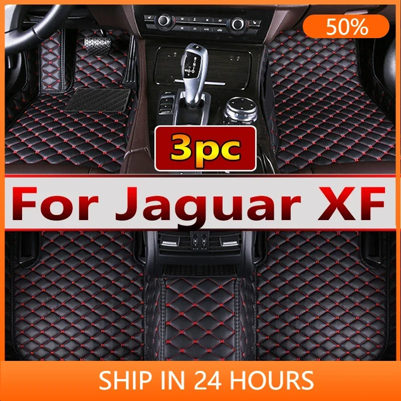 Car Floor Mats For Jaguar XF X250 2008~2015 Carpet Rug Durable Leather Mat Auto Anti Dirty Pads Interior Parts Car Accessories