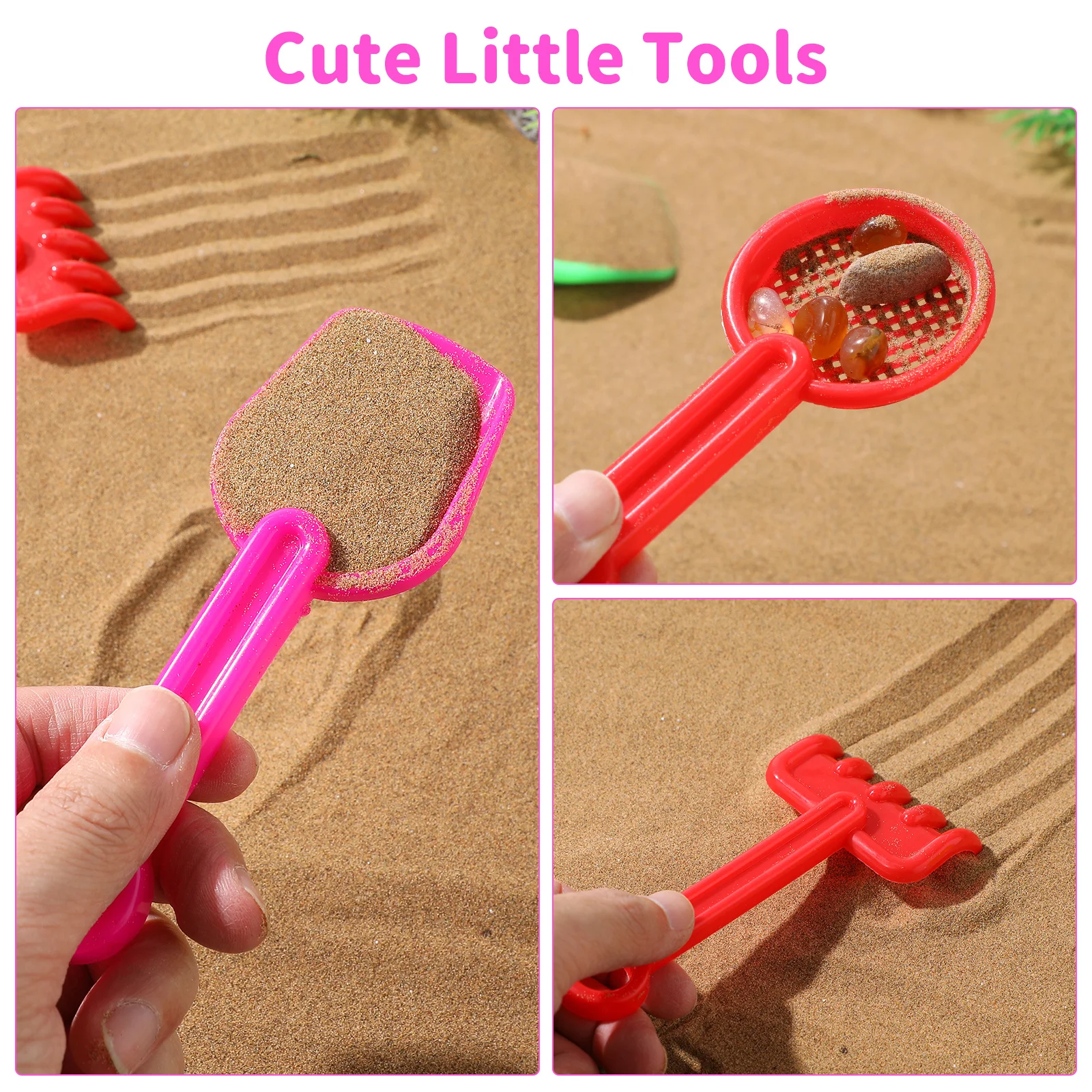 1 set di giocattoli per secchielli da spiaggia: set di secchielli per sabbia per bambini con pala per giochi all'aperto Secchi da spiaggia in plastica resistente per giochi da giardino per bambini