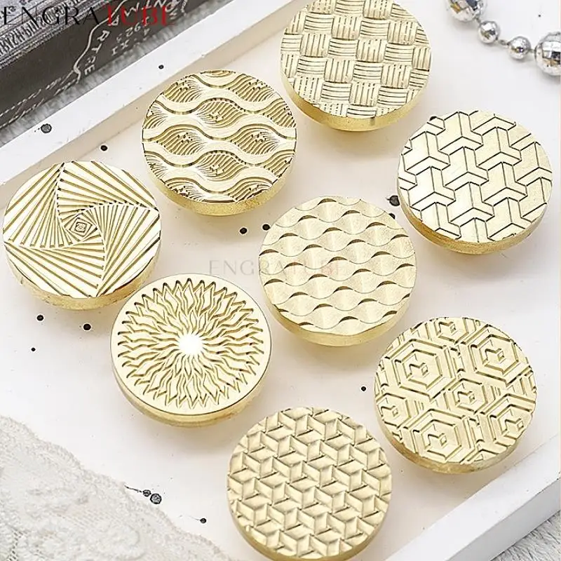 3D Sealing Wax Stamp Brass Multilayer Vein Lines Broken Edge Ripples For DIY Scrapbooking Envelope Wedding Card Decoration