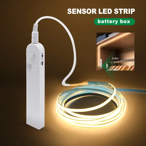 5V 3mm 5mm 8mm COB LED Strip Lights USB Motion Sensor Battery Powered 320LEDs/M Flexible Tape Cabinet Kitchen Night Light Decor - Image 3